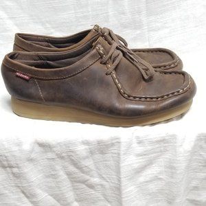 Clarks Womens Shoes 10 Brown Wallabees Leather Lace Up Chukka Casual Walking